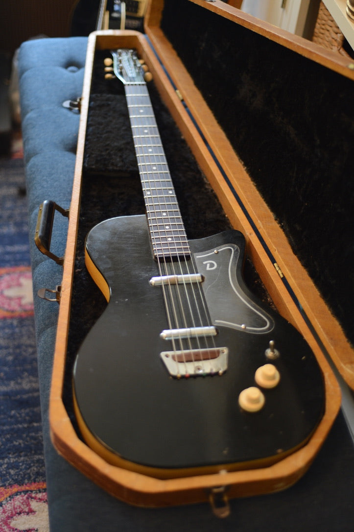 1956 Black Danelectro U-2 w/ Tweed Case