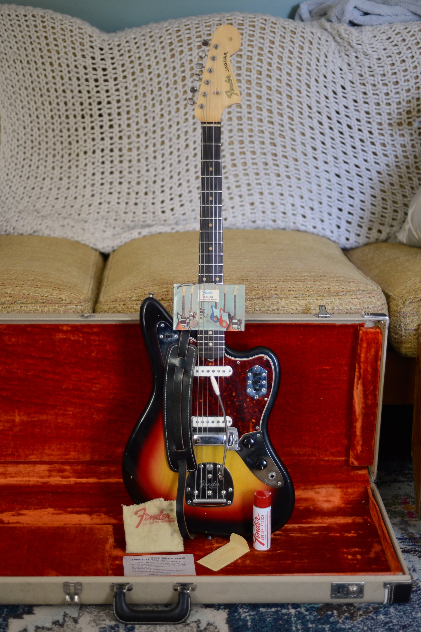 1963 Fender Jaguar with accessories in case