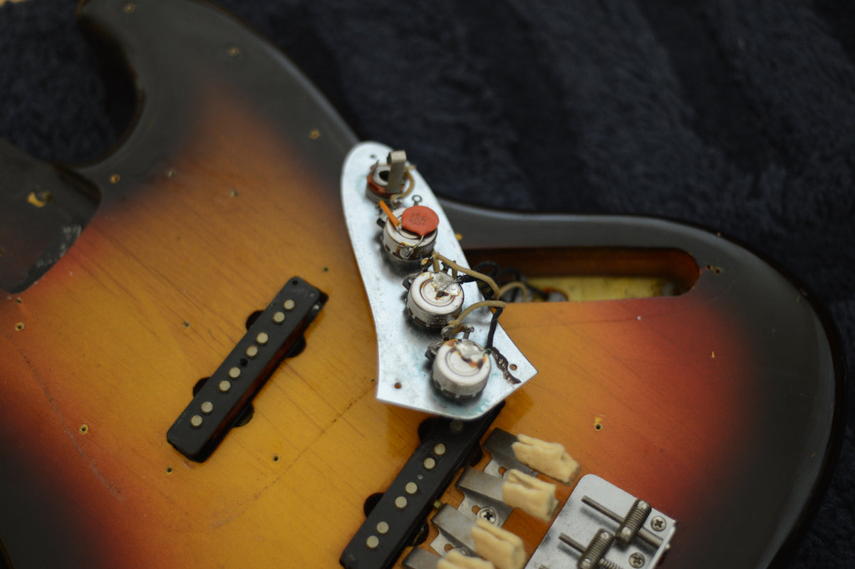 1962 Fender Jazz Bass Sunburst pots and electronics