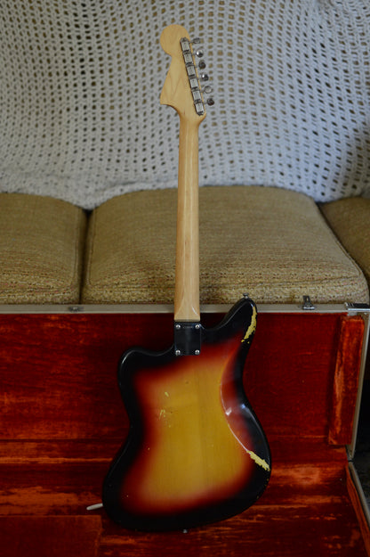 Back of sunburst 1963 fender jaguar