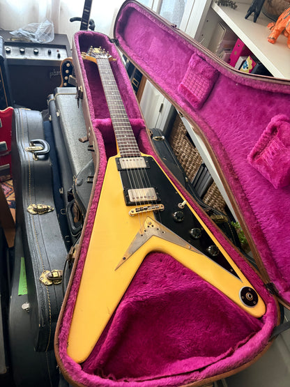 1983 Gibson Flying V Heritage Korina Reissue Alpine White in case