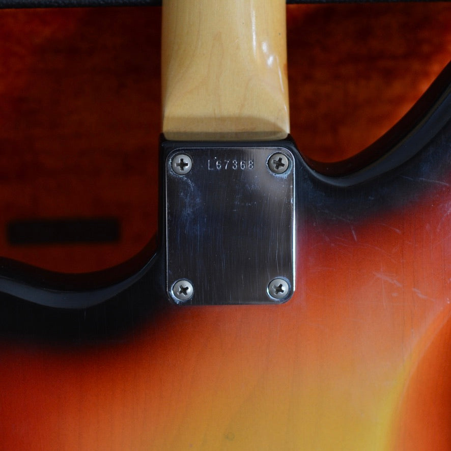 Vintage Fender L-series serial number neck plate